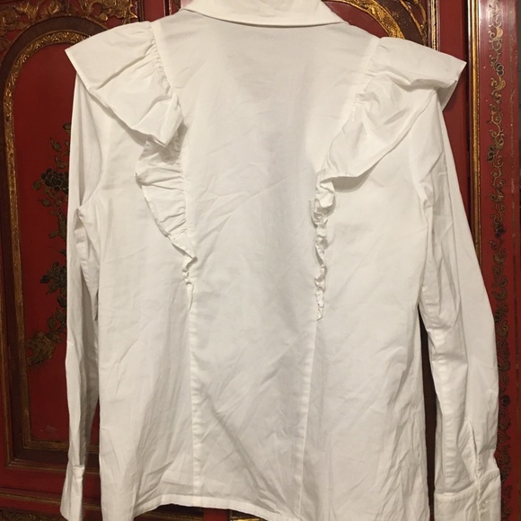 Olivia Culpo + LE TOTE Ruffle Button Up Blouse - Picture 6 of 6